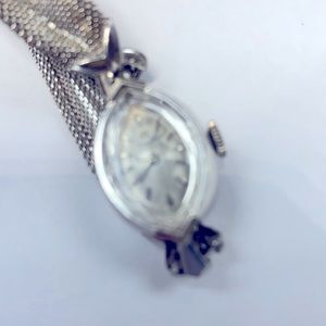 Omega 14K Solid White Gold Watch